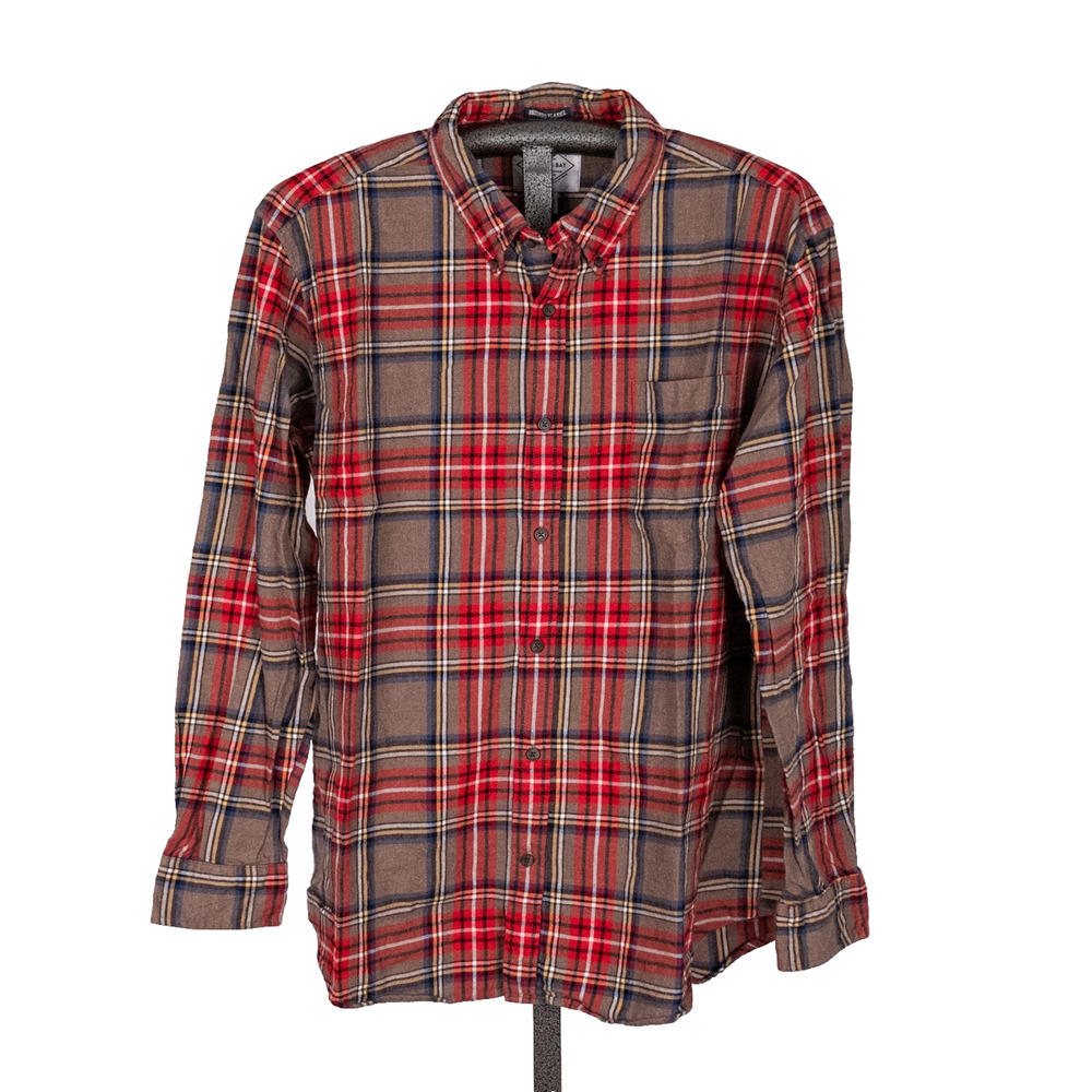 Vintage St. Johns Bay Men's Brushed Cotton Flannel Shirt XL 90s Y2K Grunge Cabin